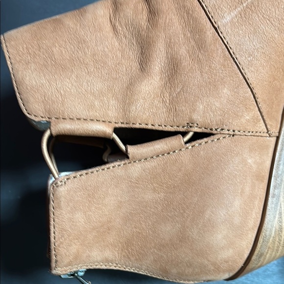 Eileen Fisher Tote Beige Earth Heeled Bootie Sz 8.5 Retail $225 - Picture 4 of 6